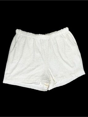 Trina Turk White Sequin Shorts Large High Waist Sparkle Party Resort Bridal